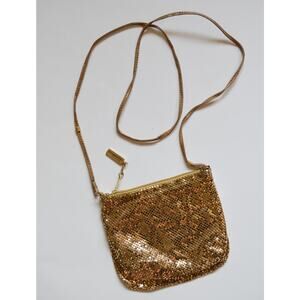 Whiting & Davis Gold Mesh Mini Crossbody Bag